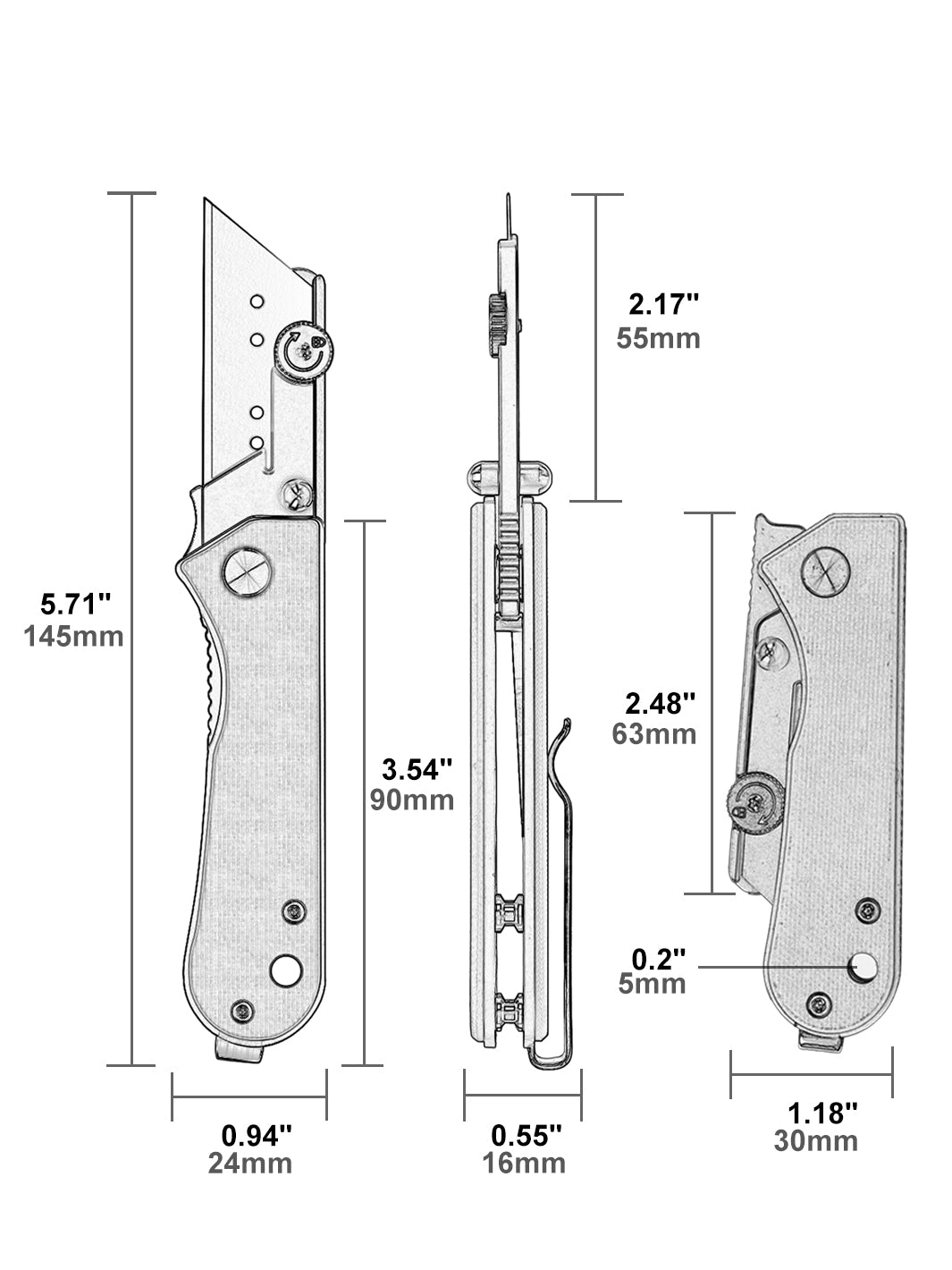 KUMPANTER UTILITY KNIFE ULTEM U23-XS 2306