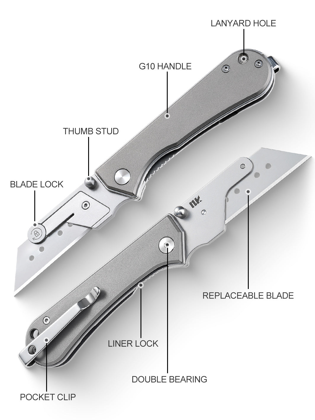 KUMPANTER-SMALL UTILITY KNIFE TITANIUM U23-2008