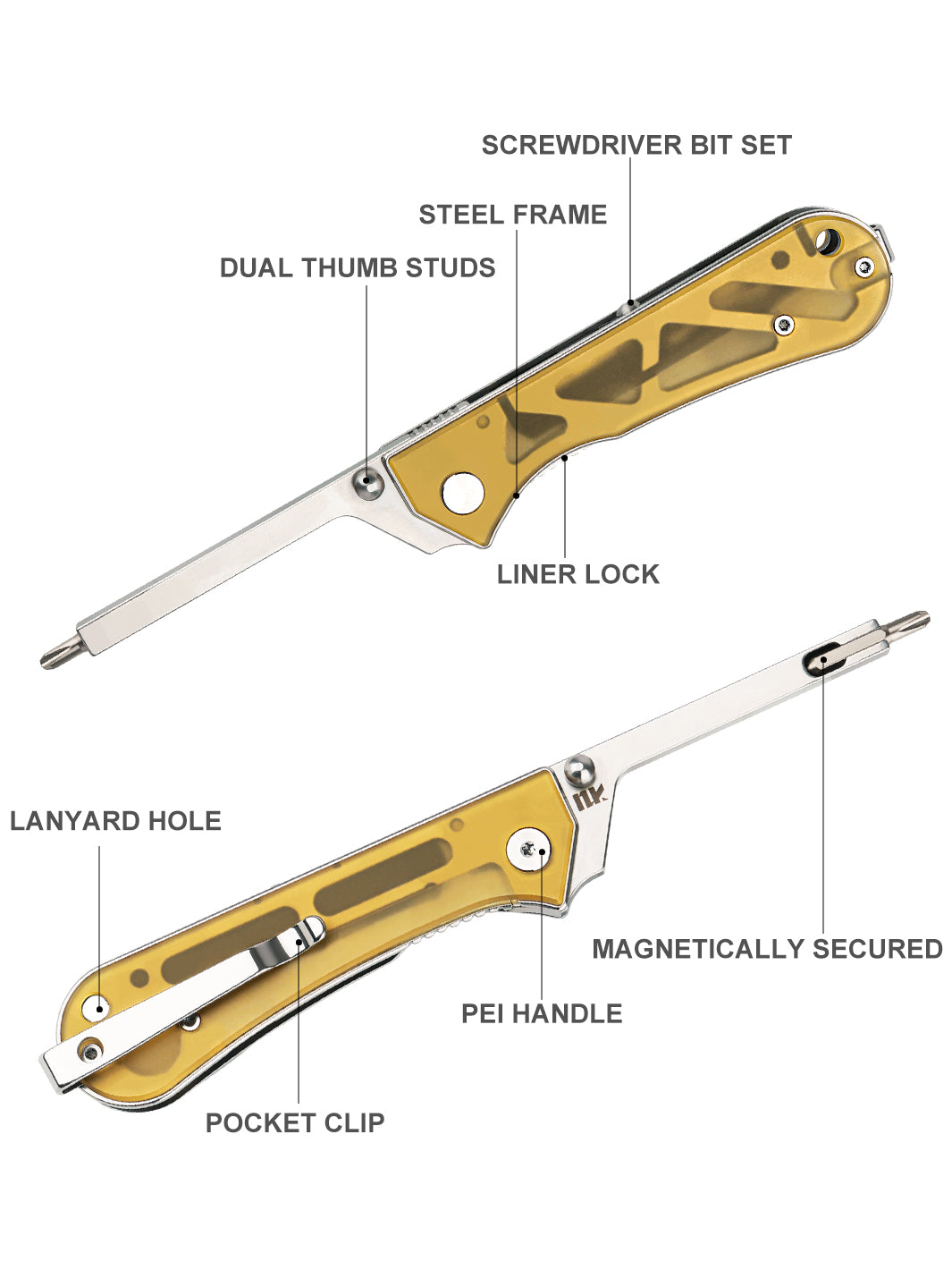 KUMPANTER T33 FOLDING SCREWDRIVER ULTEM T33-3005