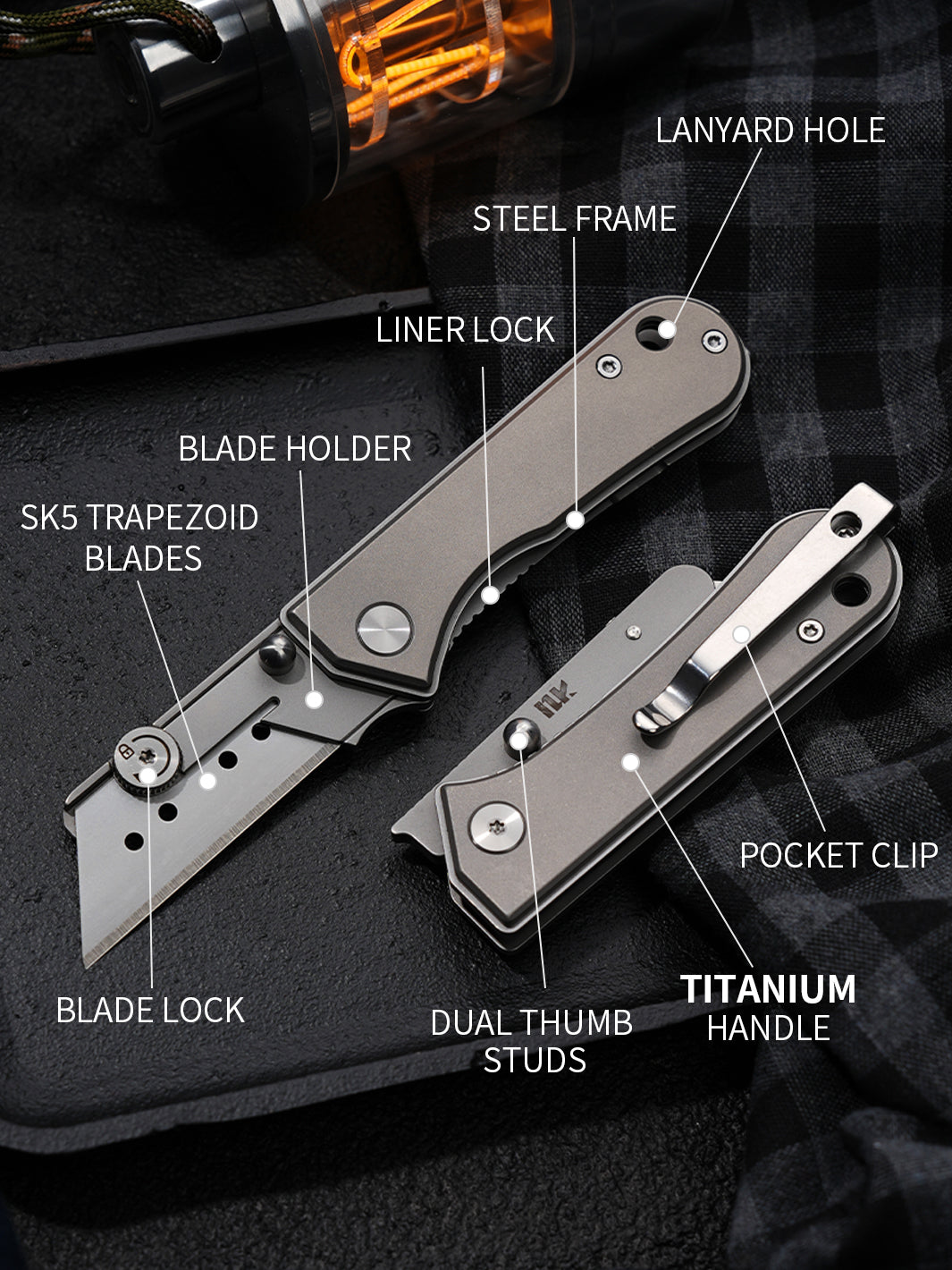 KUMPANTER UTILITY KNIFE TITANIUM  U23-XS 2307