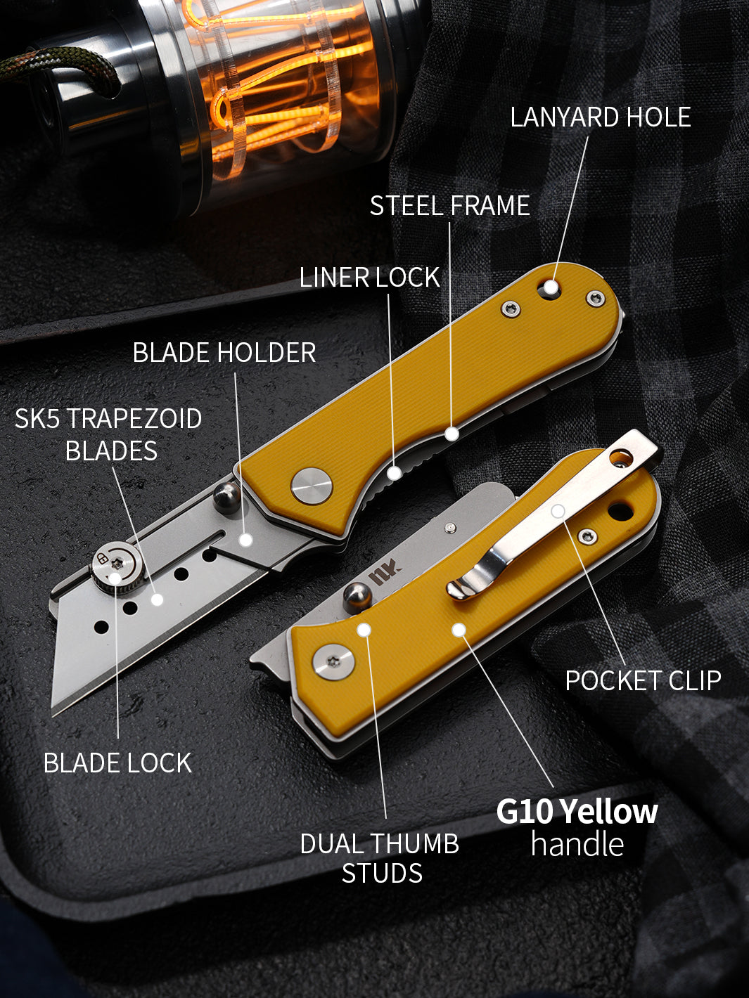 KUMPANTER UTILITY KNIFE YELLOW U23-XS 2304