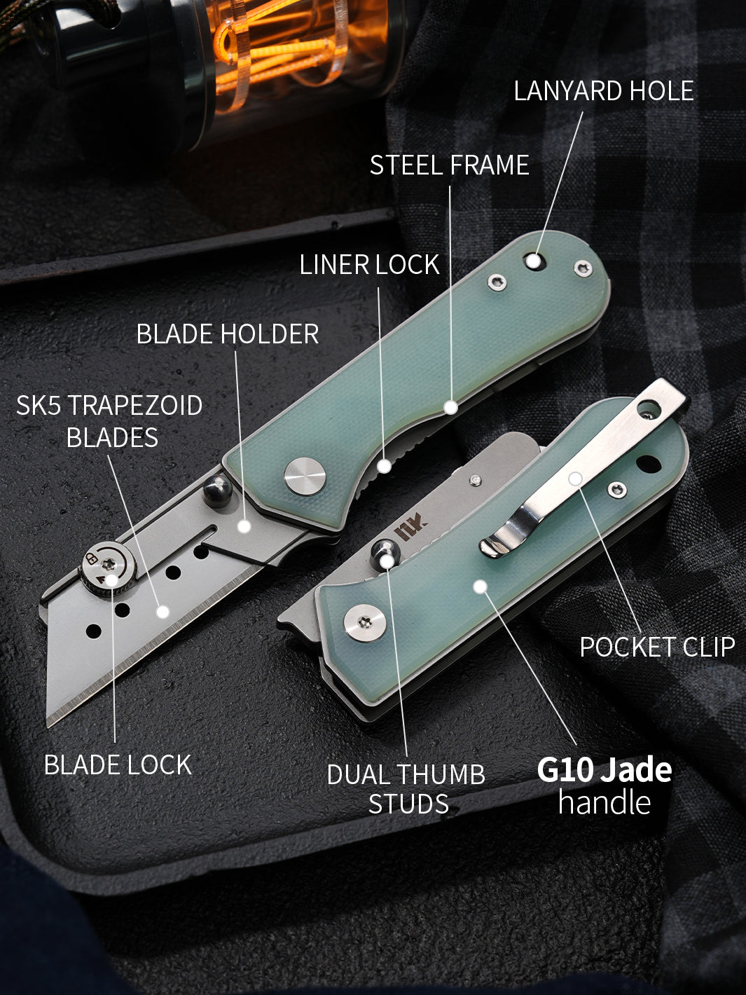 KUMPANTER UTILITY KNIFE JADE U23-XS 2303
