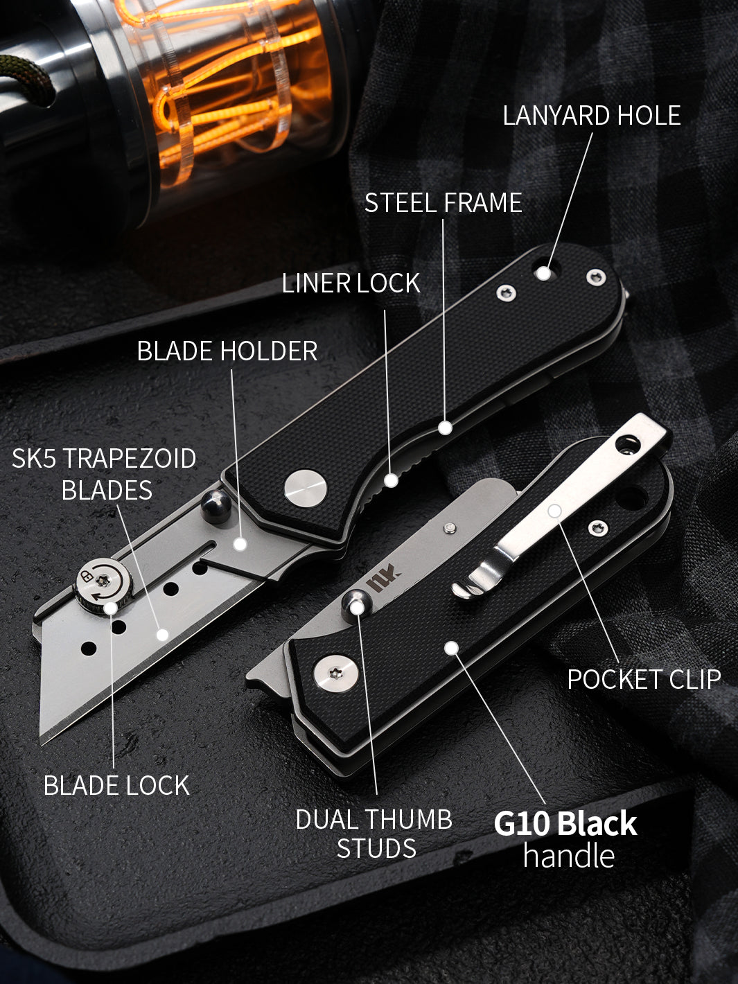 KUMPANTER UTILITY KNIFE BLACK U23-XS 2301