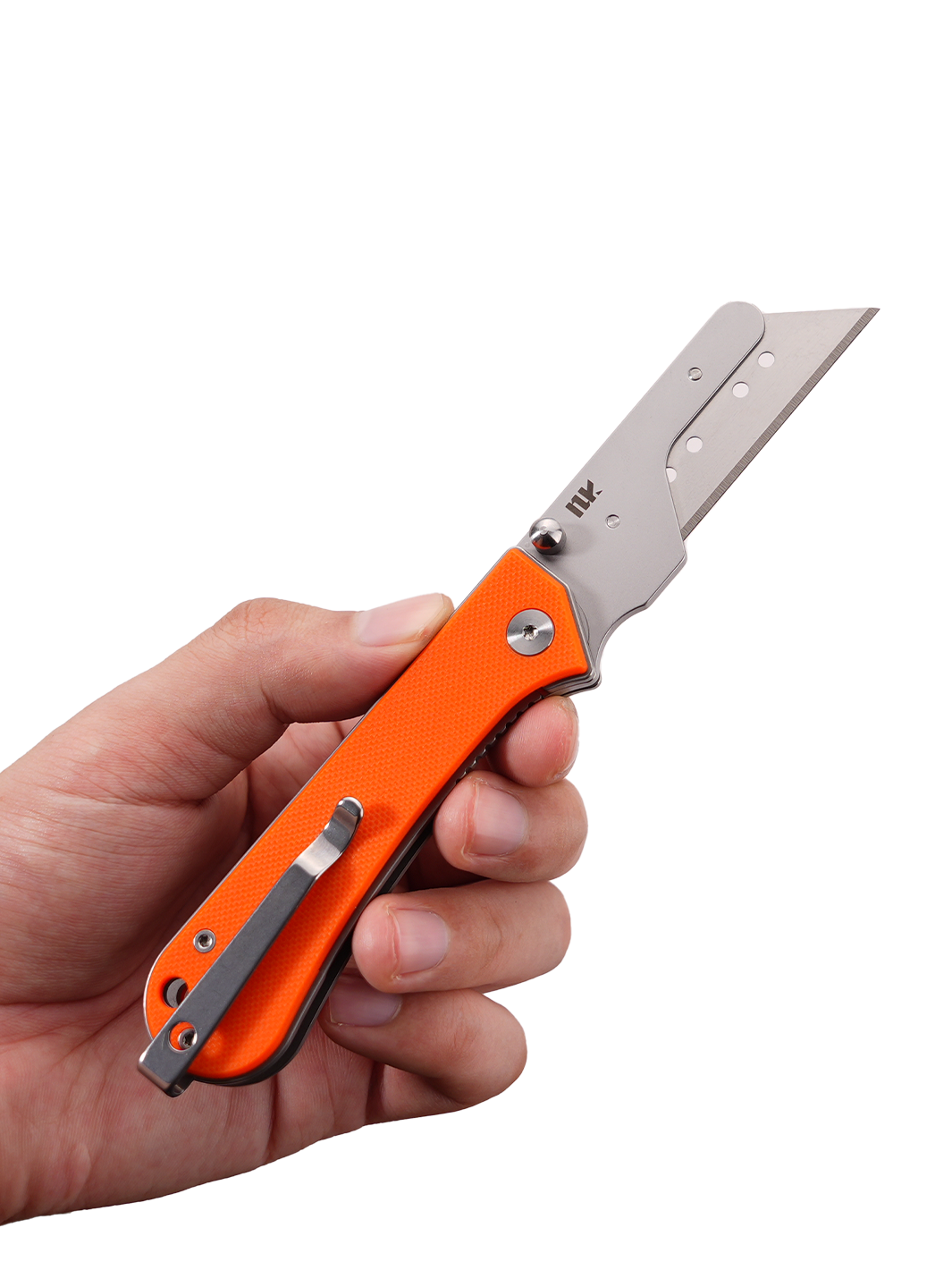 U23 Gen 2 folding utility knife held in hand with the blade extended
