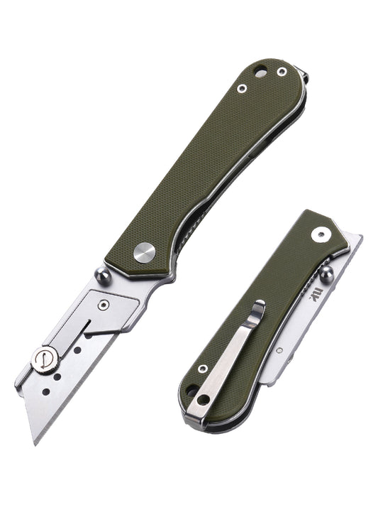 U23 Gen 2 folding utility knife shown in open and closed positions