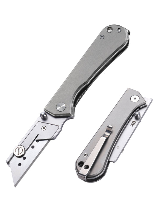 U23 Gen 2 folding utility knife shown in open and closed positions