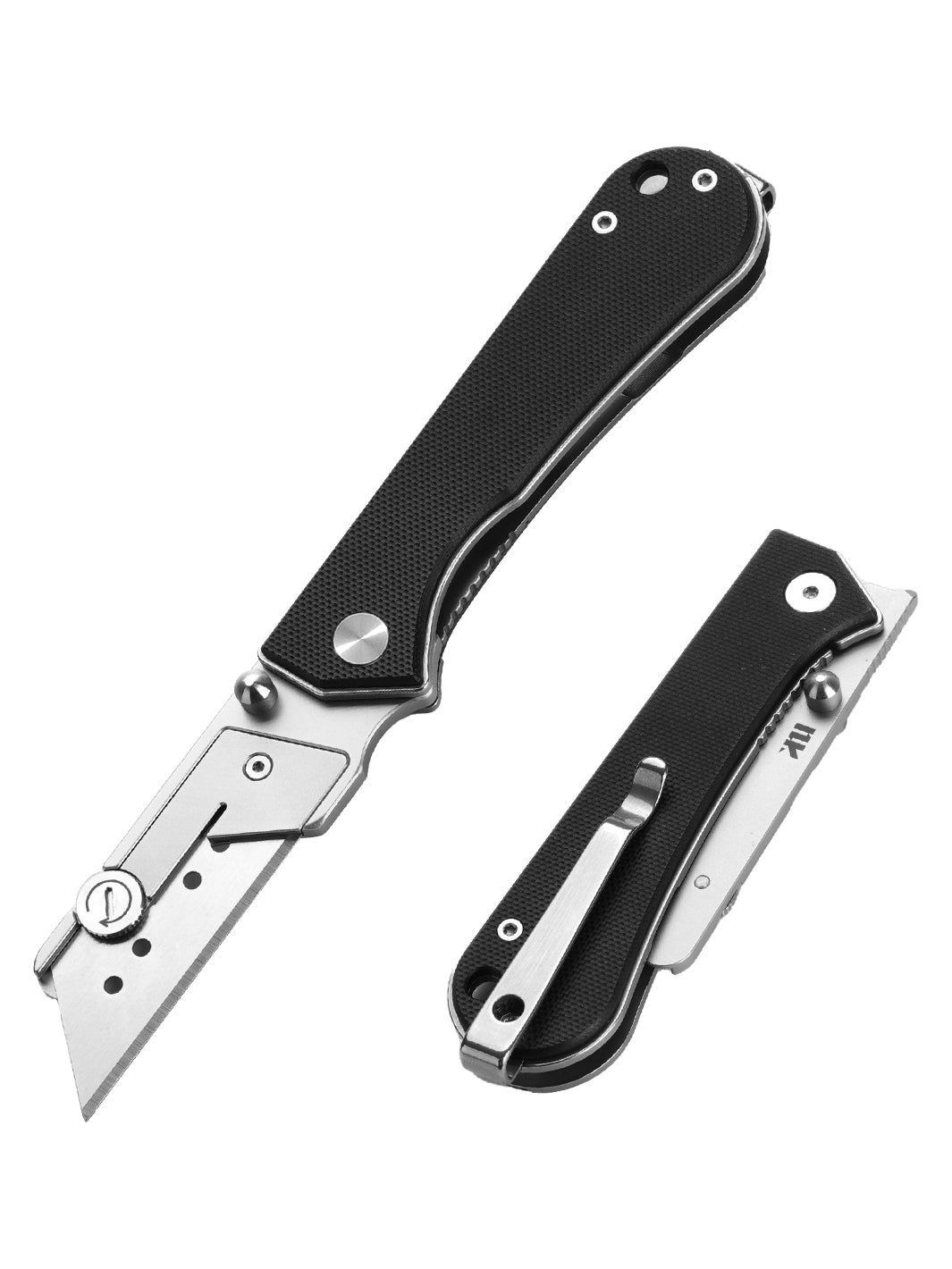U23 Gen 2 folding utility knife shown in open and closed positions
