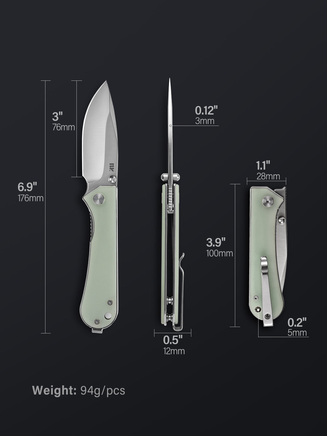 KUMPANTER-SMALL JADE S13-1005 – NUKNIVES