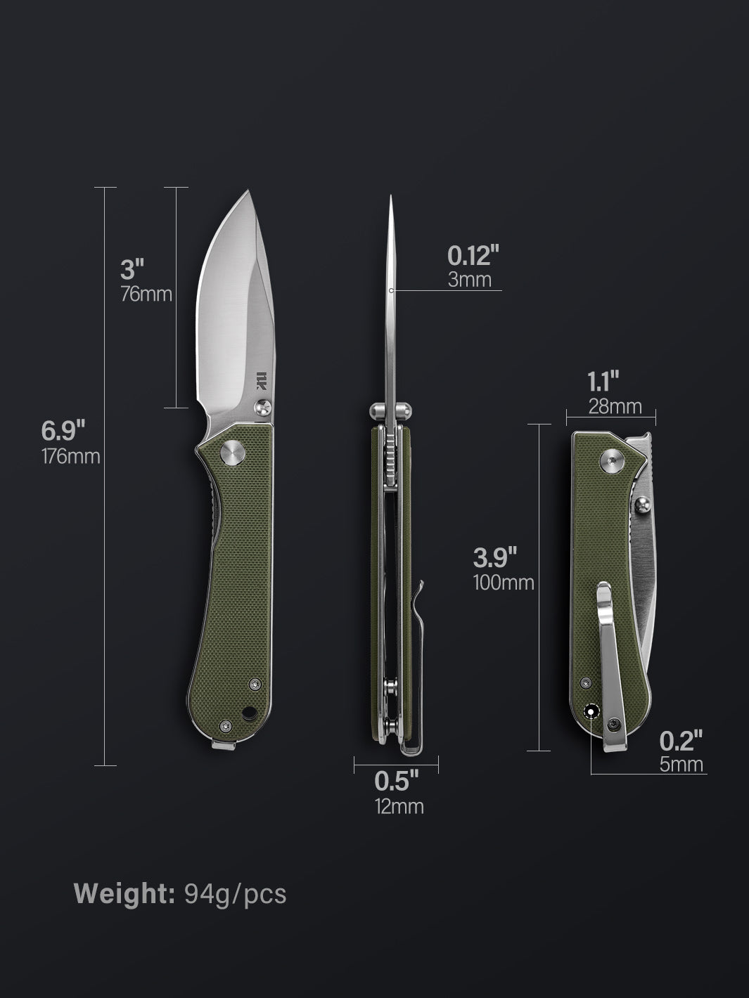 KUMPANTER-SMALL OD-GREEN S13-1003