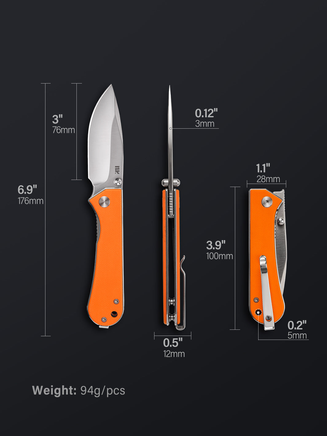 KUMPANTER-SMALL ORANGE S13-1004 – NUKNIVES